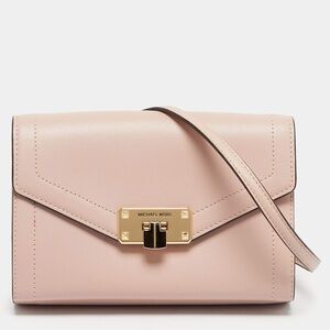 Michael Kors Kinsley Pink Leather Shoulder Bag Crossbody